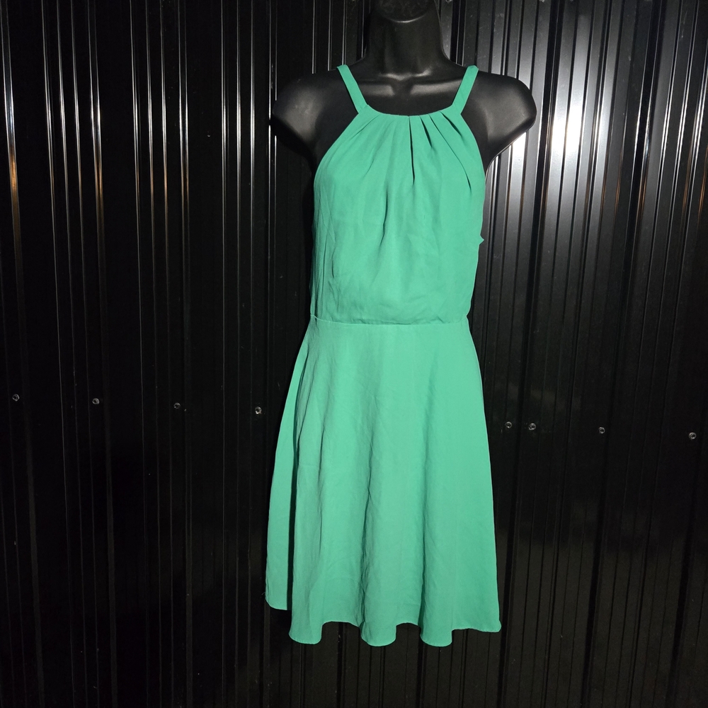 Express Vibrant Green‎ Backless Dress